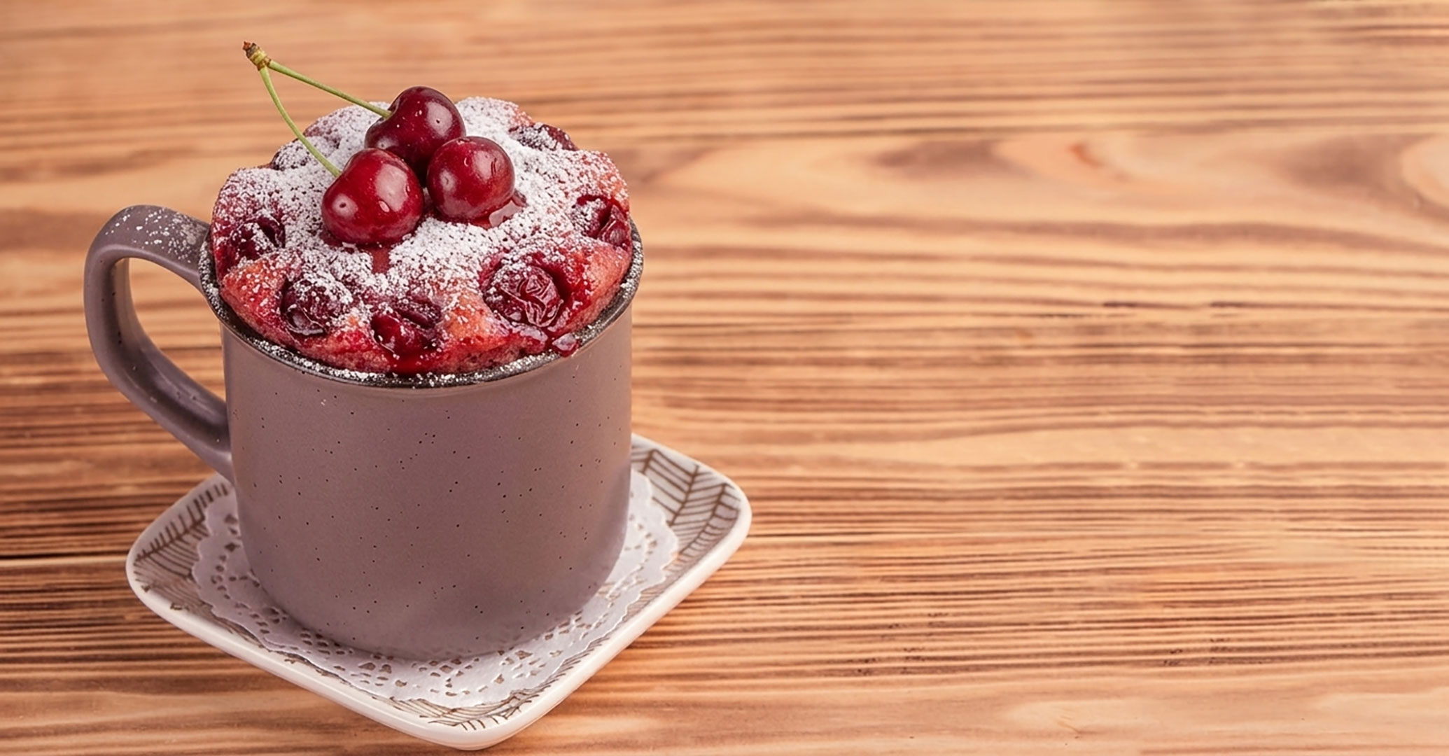 Meggyes bögrés sütemény